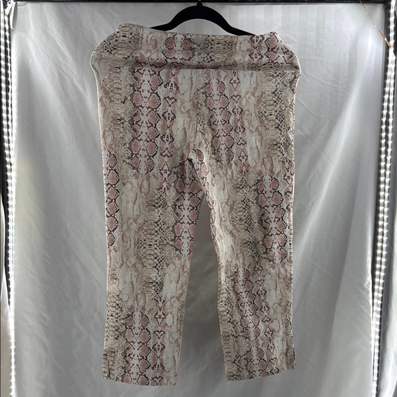 Zac and Rachel Beige and Pink Snake Print Pants - Picture 3 of 5